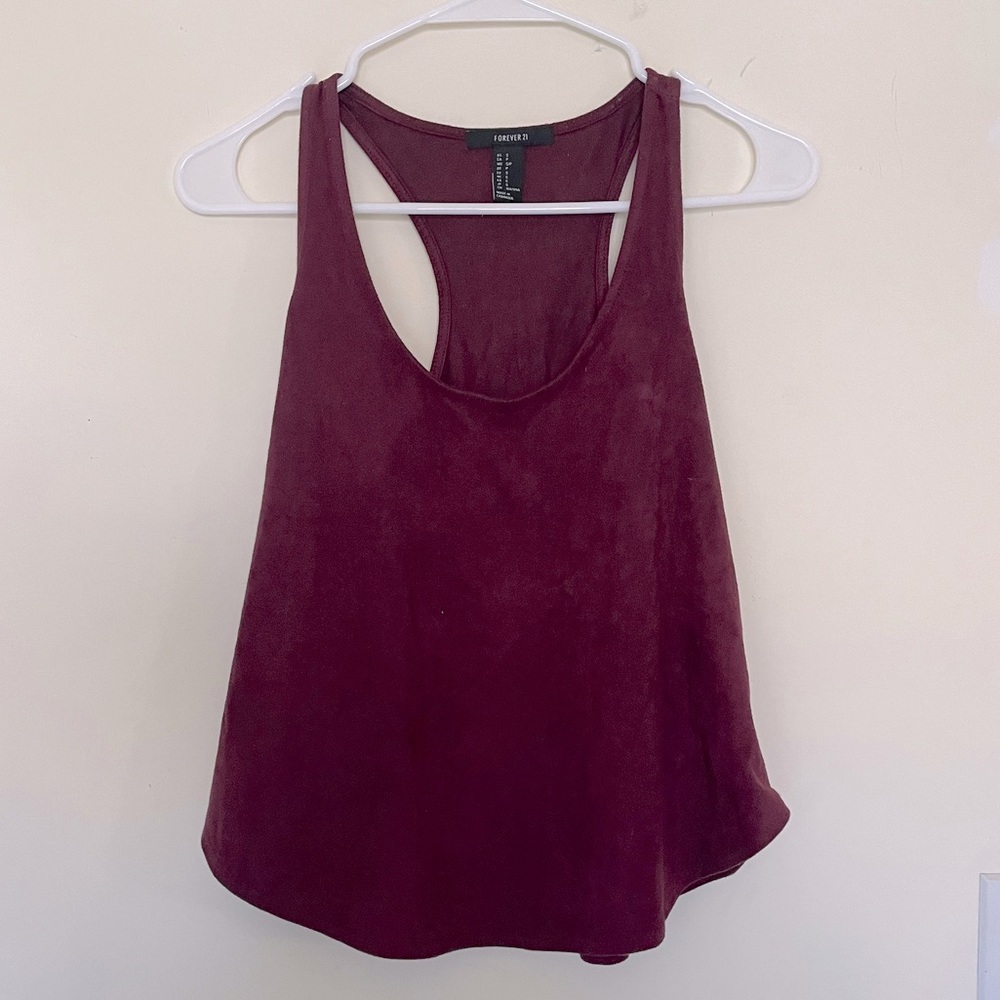 Faux Suede Loose Fit Tank